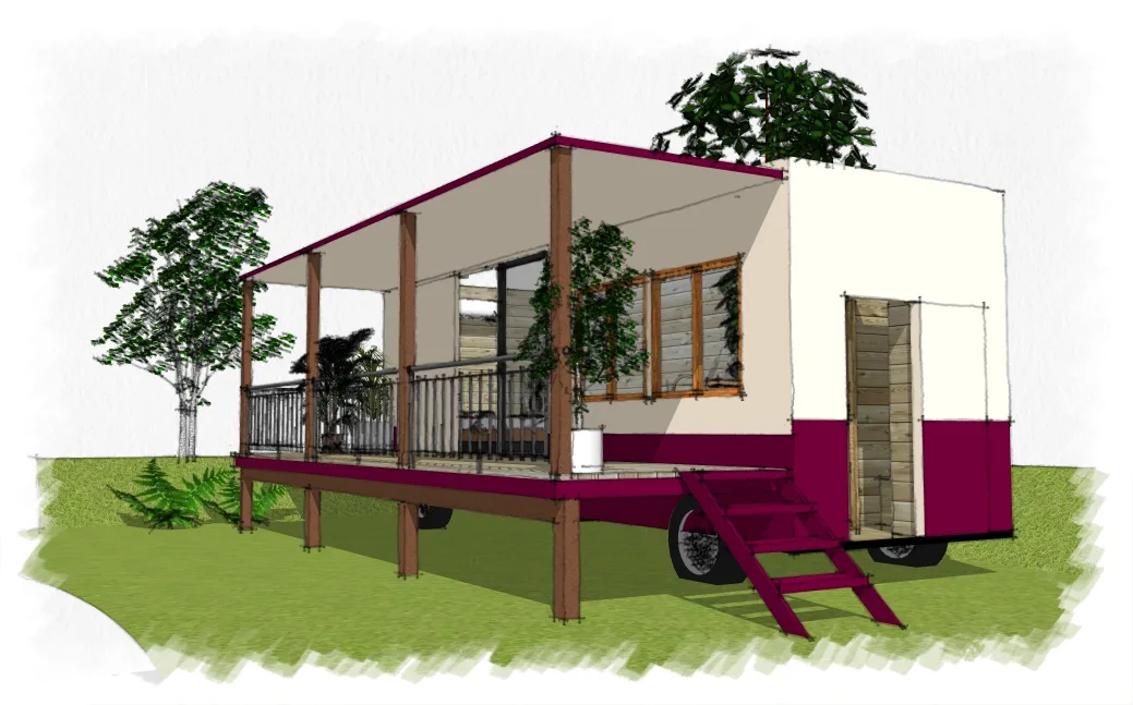 Rendu architectural complémentaire du projet de roulotte