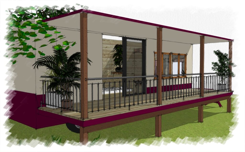 Roulotte B05 baie vitree